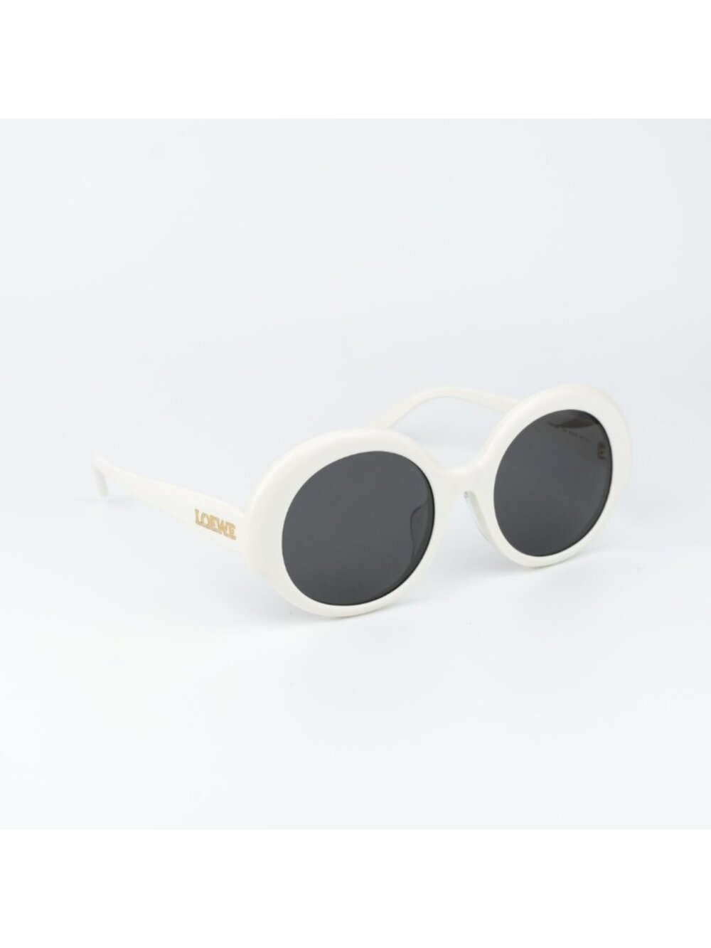 Loewe Women Sunglasses Ivory Grey Round LW40135F 25A NEW AUTHENTIC